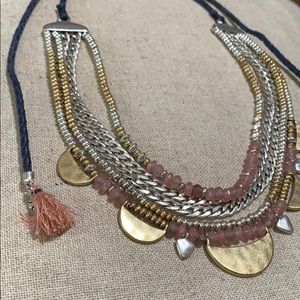 Lucky Brand multistrand statement collar necklace